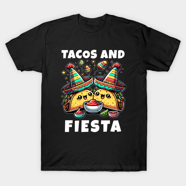 Tacos and Fiesta T-Shirt by Odetee